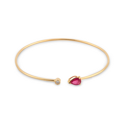 Irawo Coloured Gemstone and Diamond Bangle