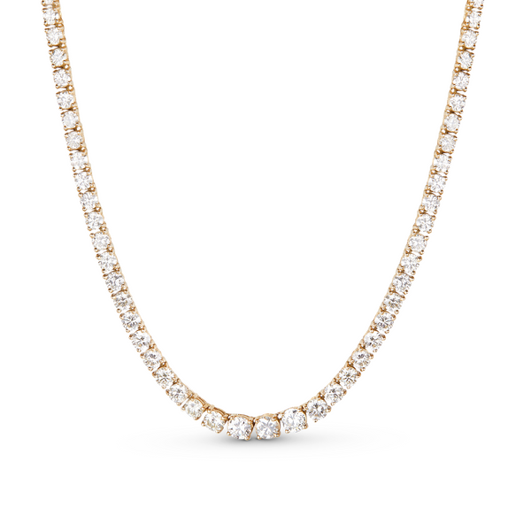 Odette Yellow Gold Diamond Tennis Necklace