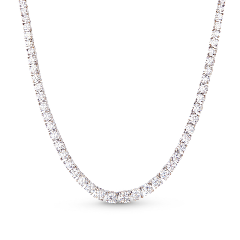 Odette White Gold Diamond Tennis Necklace