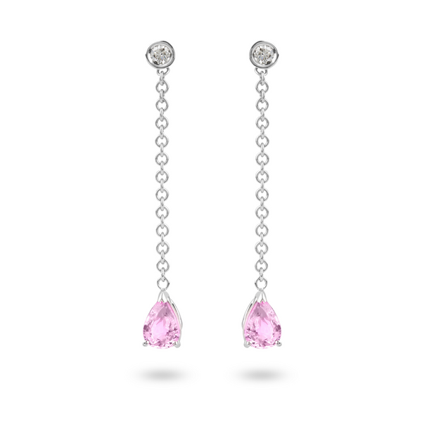 Irawo Coloured Gemstone and Diamond Drop Earrings