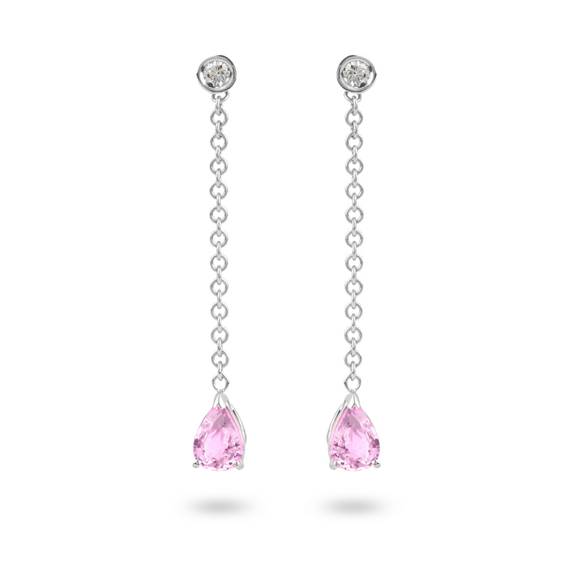 Irawo Coloured Gemstone and Diamond Drop Earrings