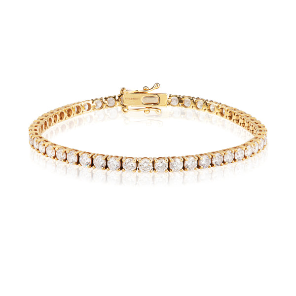 Odette Yellow Gold Diamond Tennis Bracelet