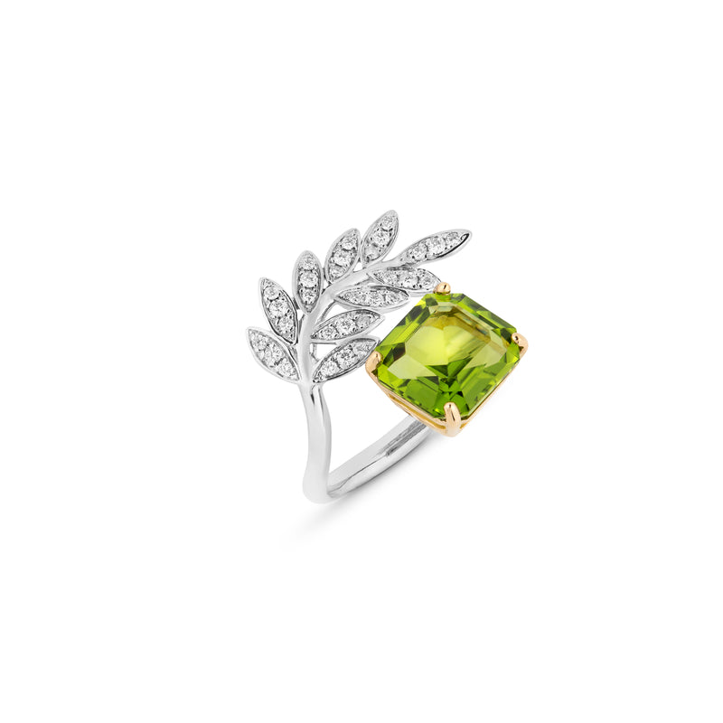 La Feuille - Peridot & Diamond Ring