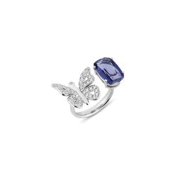 Le Papillon - Iolite & Diamond Ring