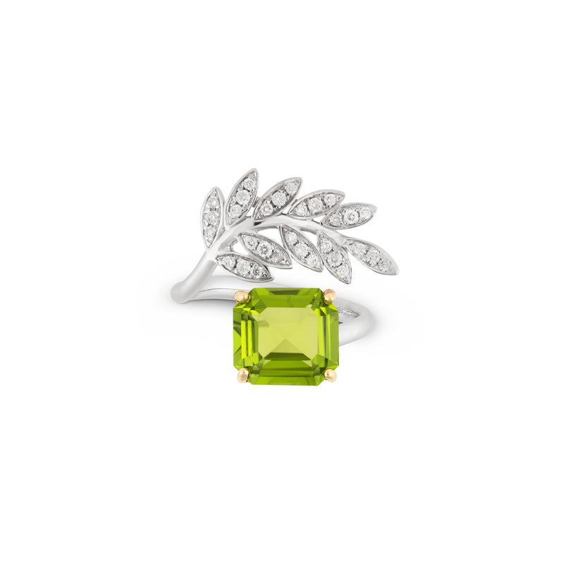 La Feuille - Peridot & Diamond Ring