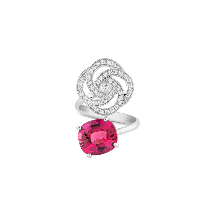 La Rose - Rubellite & Diamond Ring