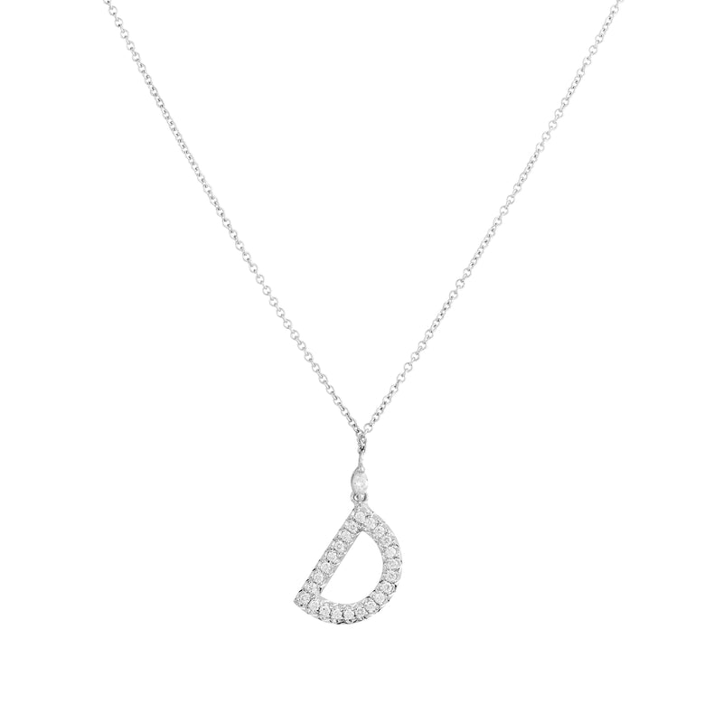 Alfa-Zulu Pavé Diamond and Birthstone Pendant - April (Diamond)